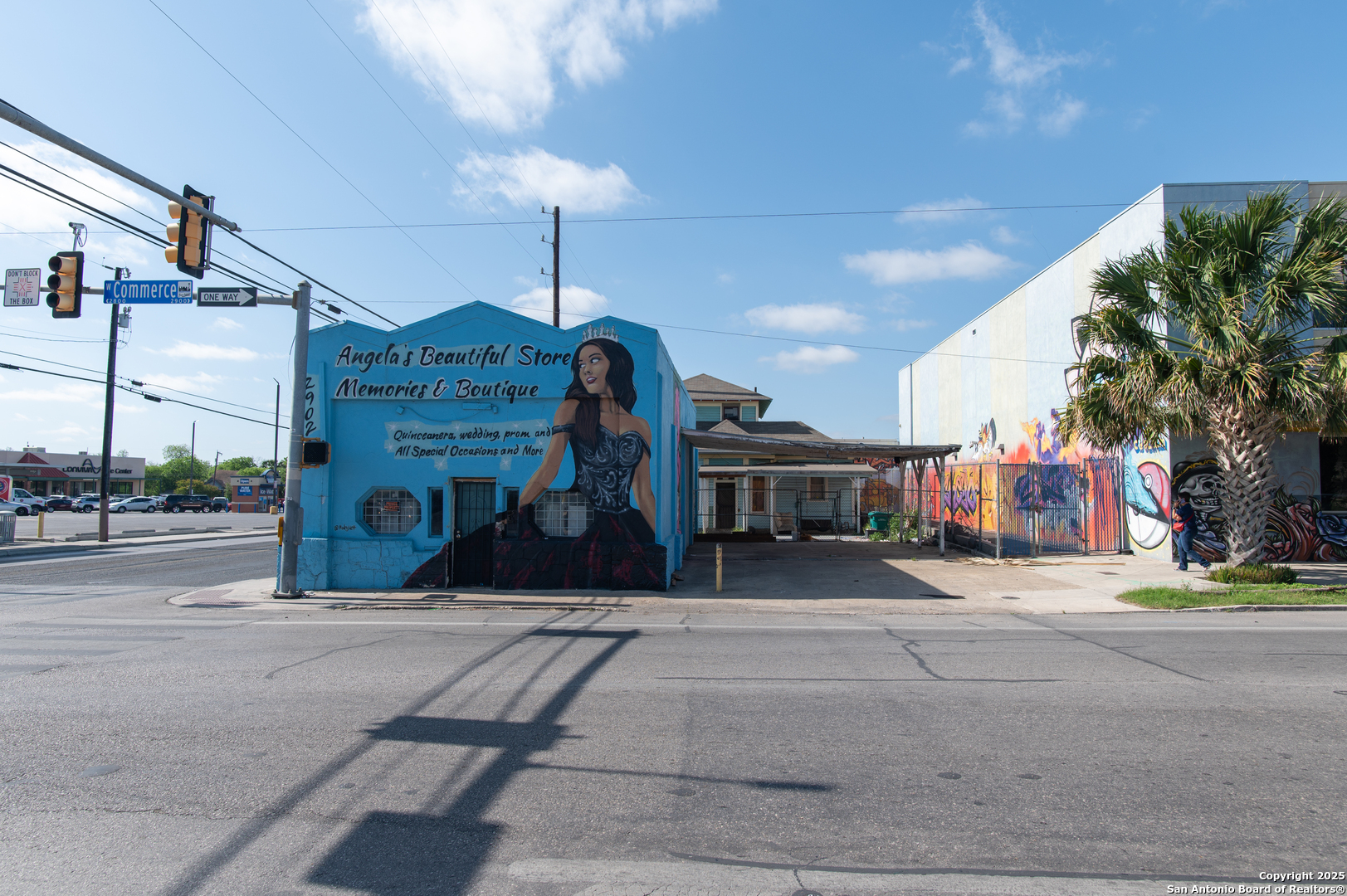 WHAT ABOUT A CORNER APPRAREL SHOP WITH A BUILT-IN COFFEE BAR AT THIS LOCATION?  THERE IS PLENTY OF TRAFFIC AT THIS INTERSECTION TO BUILD A SMALL BUSINESS.  PARKING IS LIMITED YET THIS LOCATION HAS MUCH POTENTIAL. BUILDINGS NEED IMPROVEMENT.