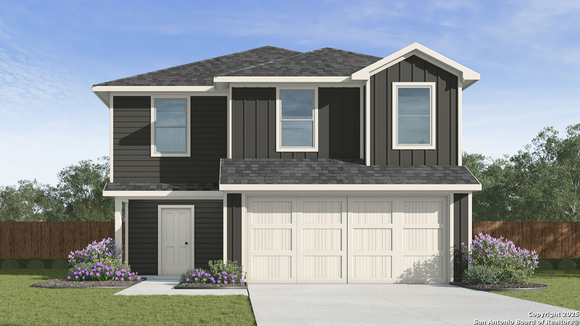 The Franklin plan is one of our two-story homes featured in Riverstone at Westpointe in San Antonio, TX.   This new home layout offers 2 classic front exteriors, 5 bedrooms, 2.5 baths, 2 car-garage and 1891 square feet of comfortable living.      Step inside The Franklin to find an elongated foyer opening to an open concept living room, kitchen, and dining area. The gourmet kitchen faces the living area so you don't miss a thing while cooking and includes quartz counter tops, stainless steel appliances and shaker style cabinetry.      The main bedroom is located toward the front of the home on the second story and features an attractive attached bathroom with a walk-in shower, quartz countertops, a grand walk-in closet and plenty of storage space.      The second story includes all secondary bedrooms, and two full bathrooms. You'll have carpeted floors in every bedroom and sheet vinyl flooring in your bathrooms and utility room.     Additional features include sheet vinyl flooring in entry, living room, and all wet areas, quartz counter tops in all bathrooms and HOME IS CONNECTED base package.  Using one central hub that talks to all the devices in your home, you can control the lights, thermostat and locks, all from your cellular device.