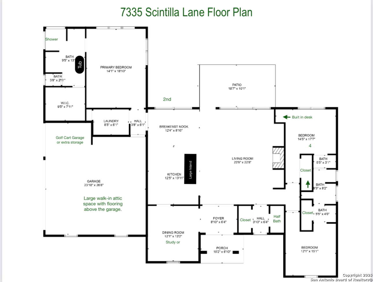 New floor plan with 1/2 bath.