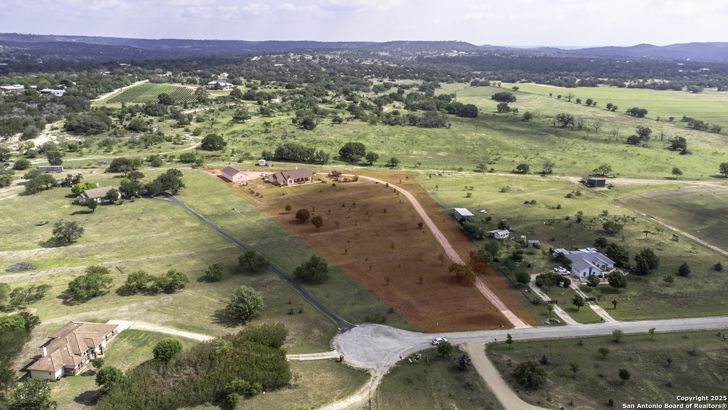 Drone of boundaries of property and neighborhood