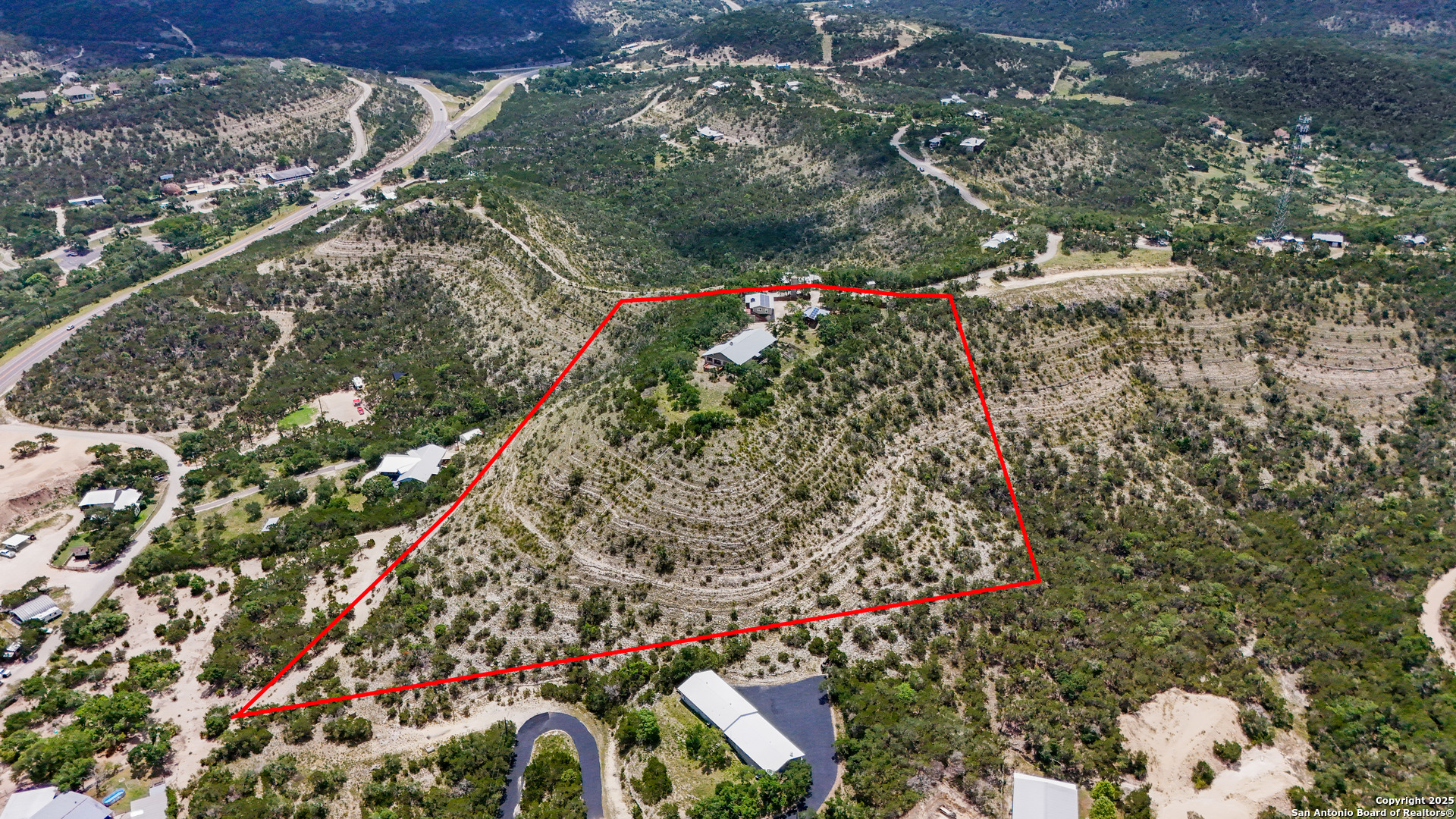 Approximate property line ariel view