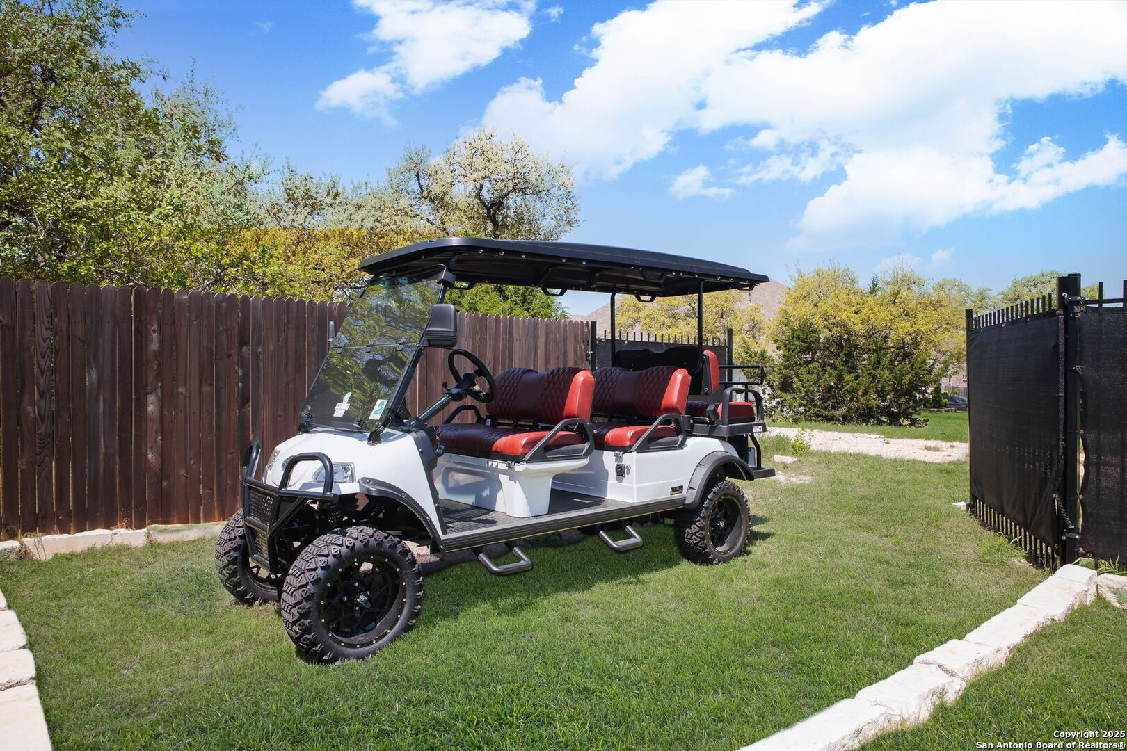 Custom double gate at rear of property