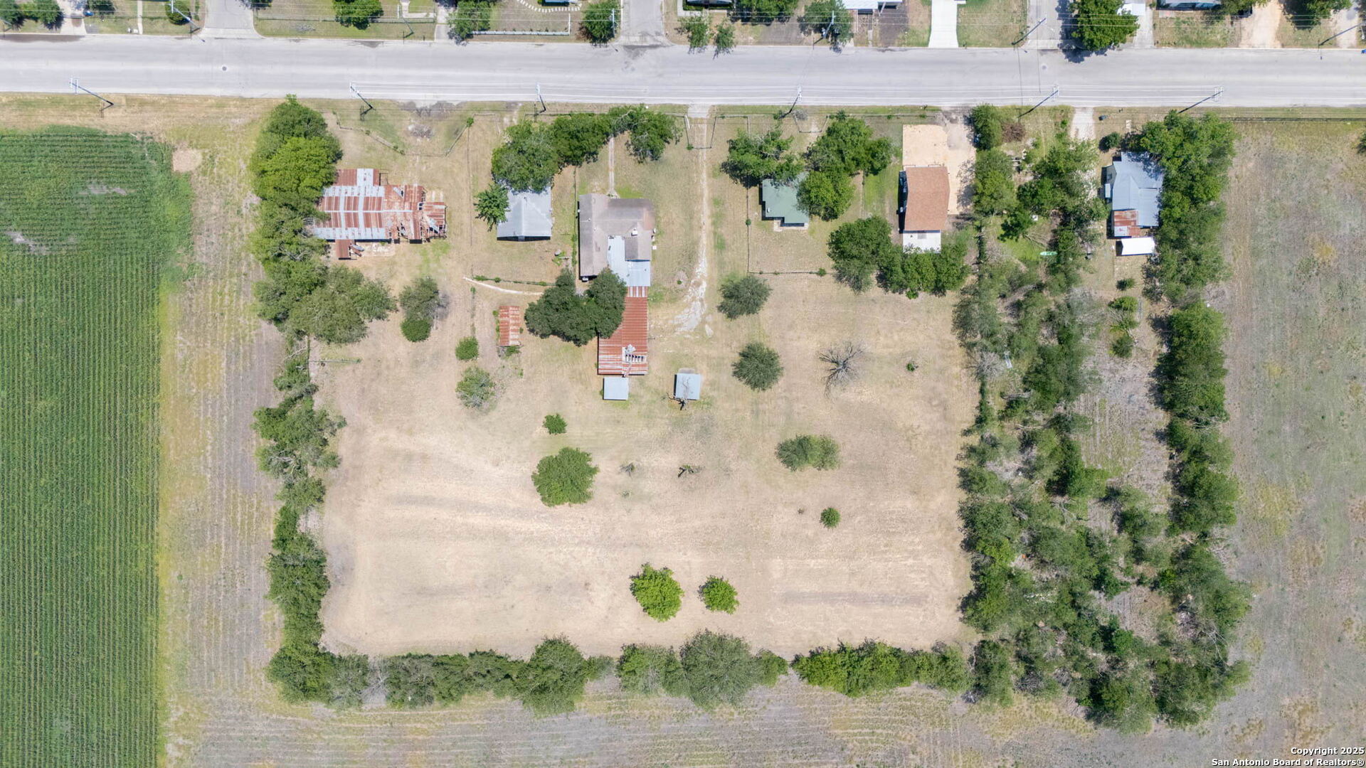 Aerial view of the property