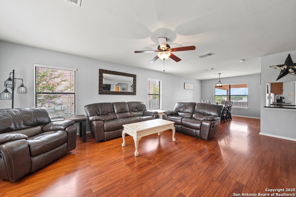 Living room w dining to the back