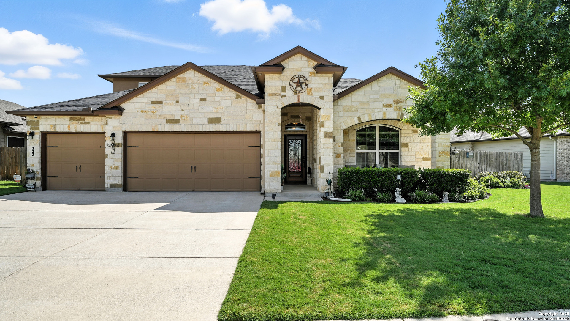 Check out this 3 car garage!