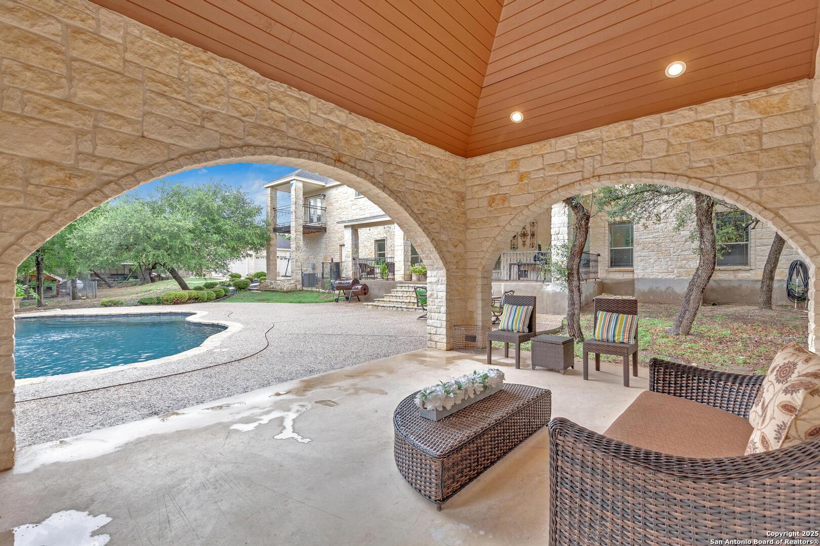 View of Arched patio openings