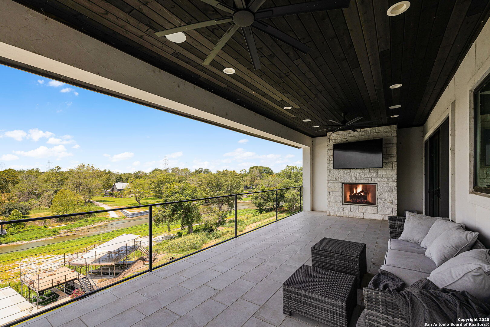 Outdoor living area on every level
