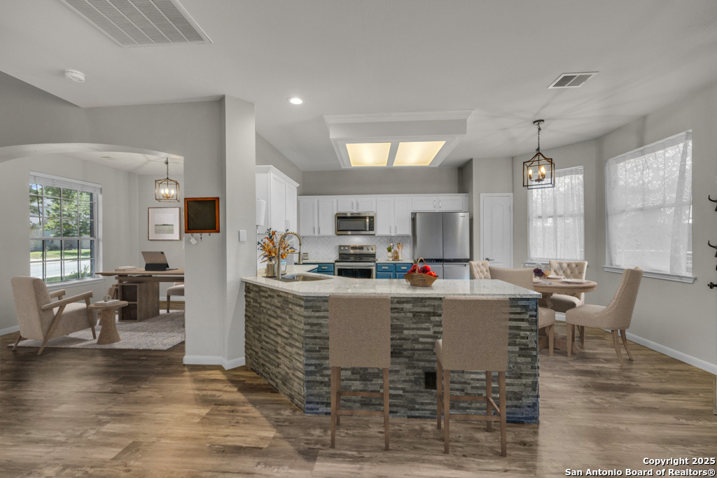 Virtually Staged Breakfast Bar, Kitchen, 