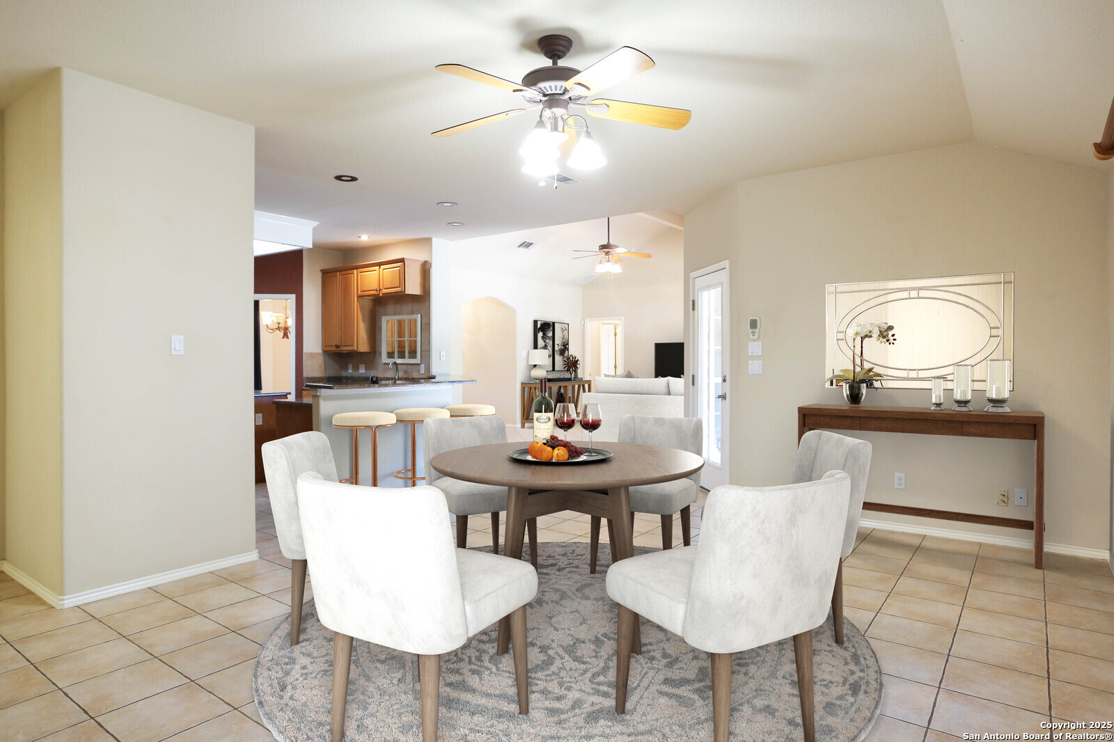 Virtually staged -Breakfast room/game room 