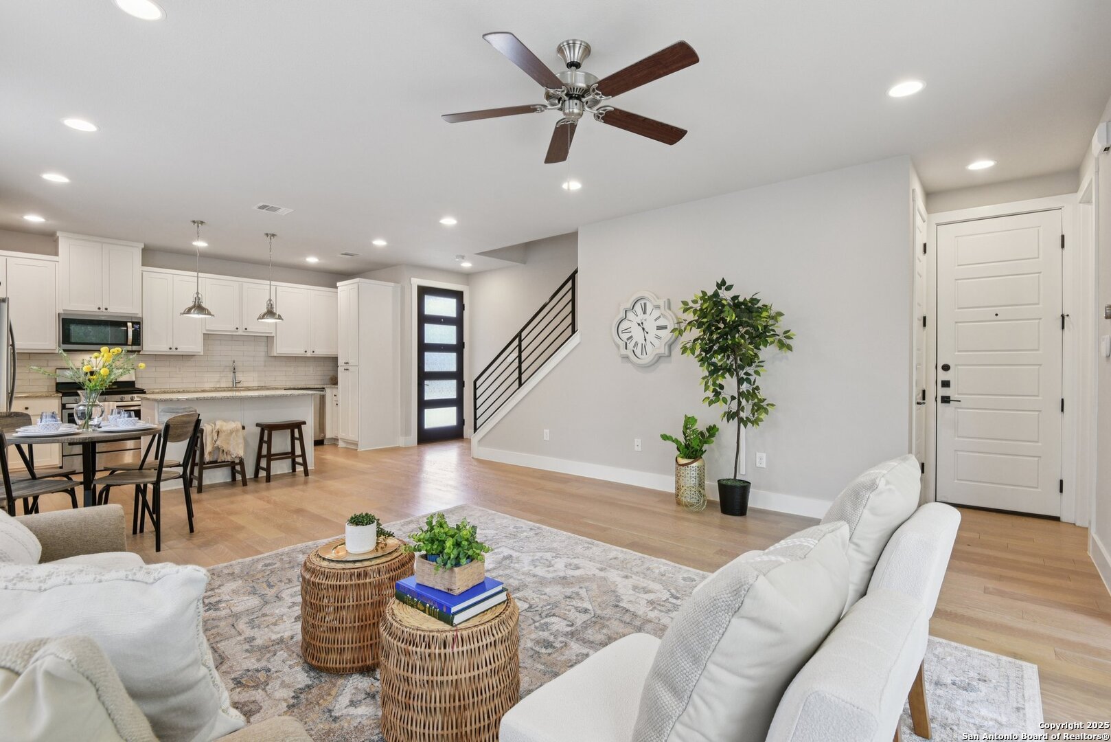 Open concept with light tones and natural light!
