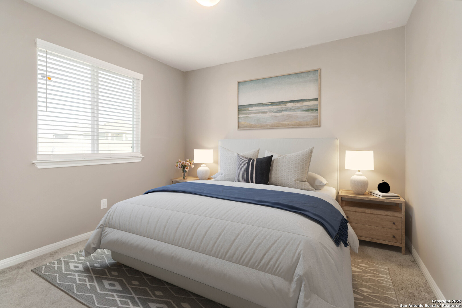 Virtually staged bedroom