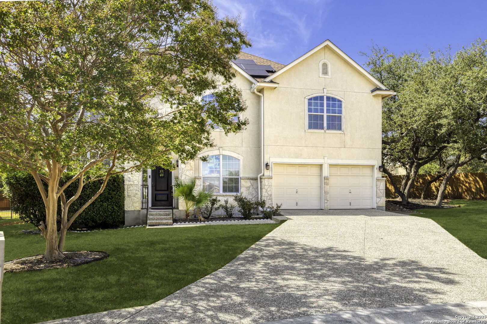 MULTIPLE OFFERS HAVE BEEN RECEIVED. Please submit your final and best offer by Wednesday, Sept 24th at 1:00 PM. Your Search Ends Here! Welcome to this stunning 5 bedroom, 4 full bath home with 3 spacious living areas located in the heart of Stone Oak. This property truly has it all-style, comfort & efficiency! *Energy-Smart & Reliable: Equipped w/ solar panels to keep utility costs low, plus a 27 KW whole-house generator for peace of mind during power outages. *Chef's Kitchen: Recently updated w/ granite countertops & premium stainless steel appliances. With plenty of space for multiple cooks, it's designed for everyday living and entertaining. *Flexible Floor Plan: The main level offers a secondary bedroom & full bath, while upstairs features 4 additional bedrooms, 3 bathrooms & a spacious gameroom. *The secluded master suite boasts a luxuriously remodeled spa-like bath, oversized walk-in closet, & private sitting area-perfect for a home office, nursery, or cozy reading nook. *Prime Location: Just minutes from top-rated schools, premier shopping, dining & entertainment with easy access to the airport and downtown. *Outdoor Living: The photos say it all-the backyard is enormous and ready for gatherings, play, or future poolside dreams. Don't miss the opportunity to make this incredible Stone Oak property your next home-it's the total package!