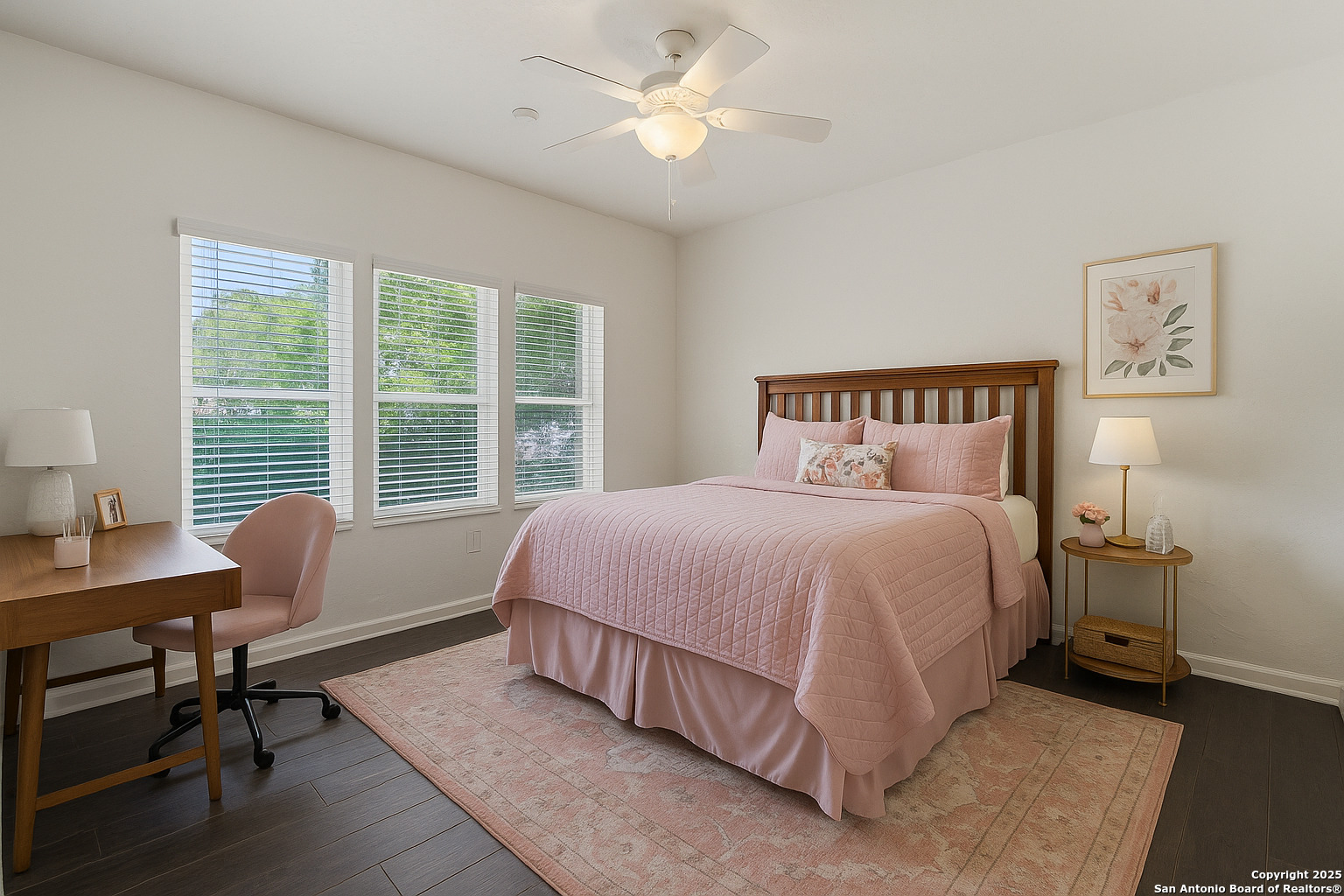 bedroom on lower level virtually stage