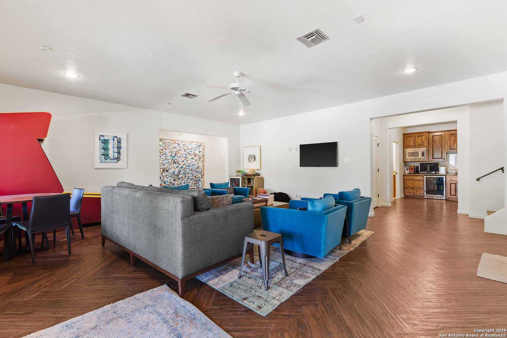 game room or second living area on the lower level