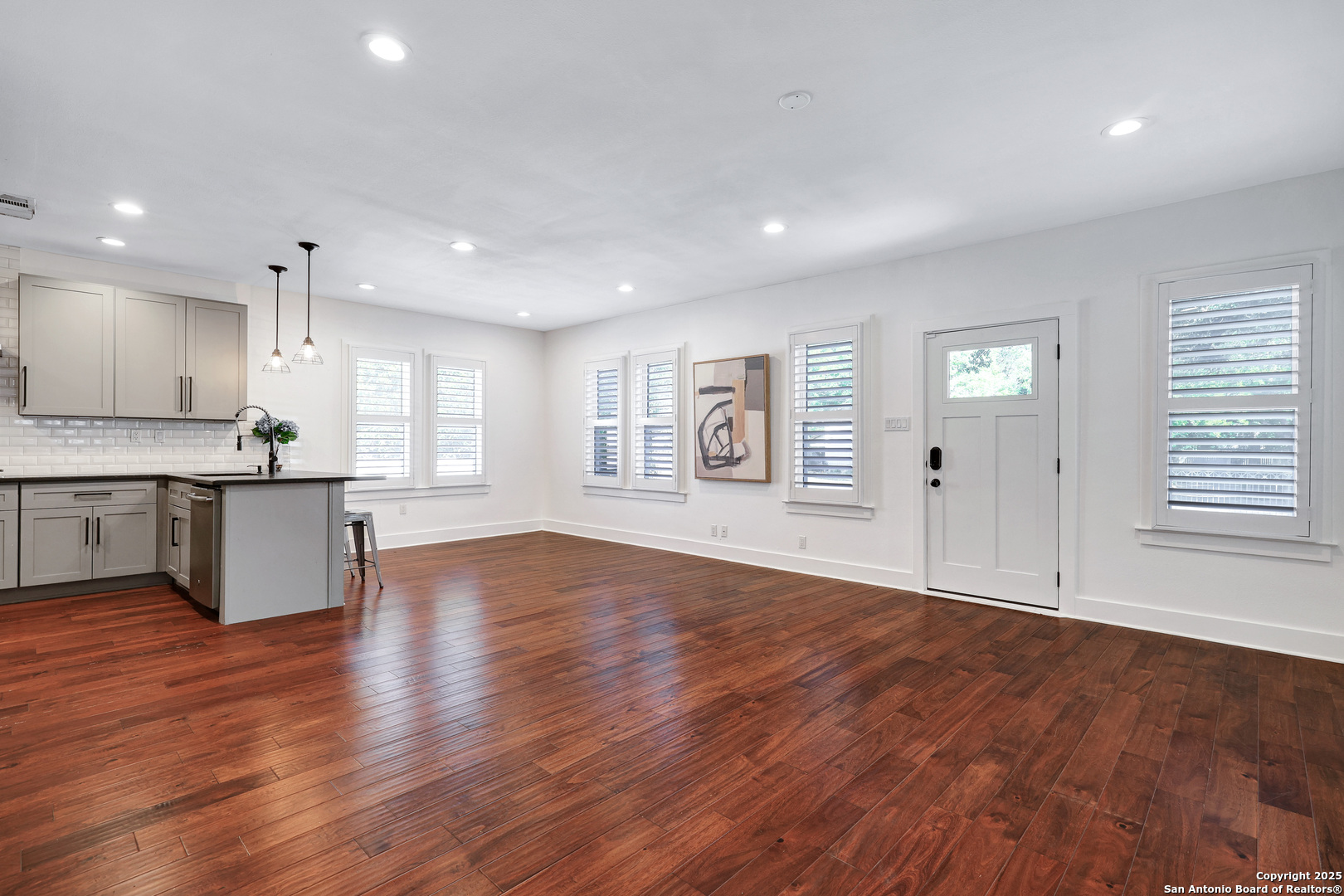 So much space for dining and living areas.