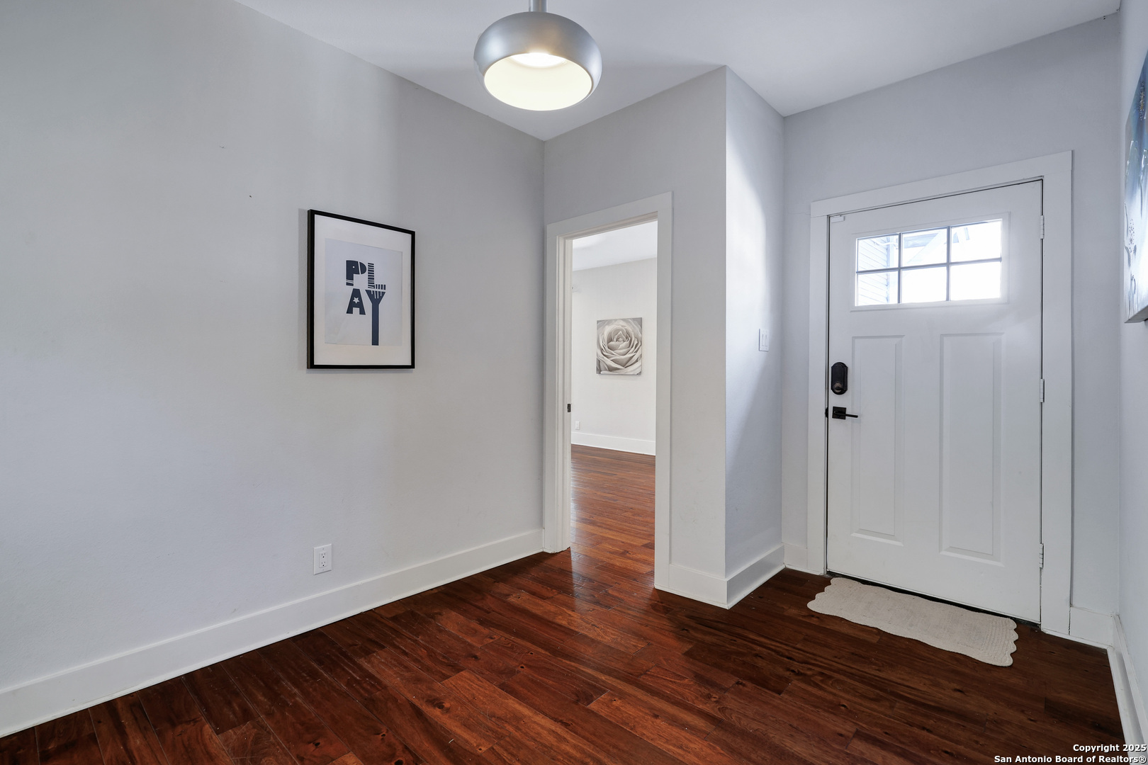 Separate exit to outside.