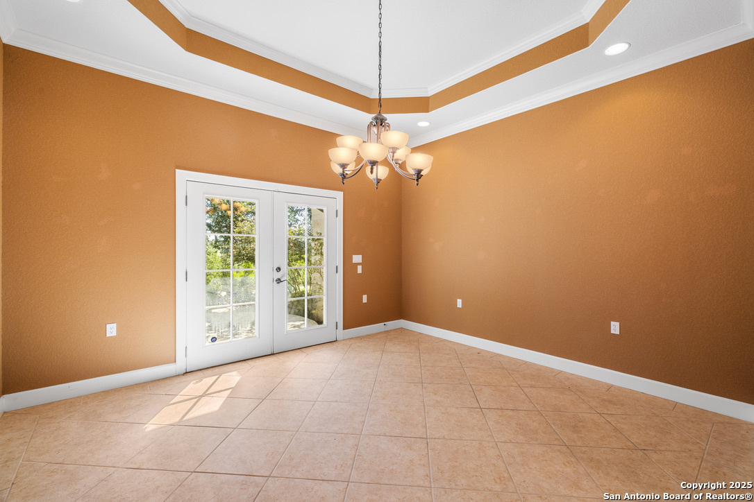Formal dining with french doors