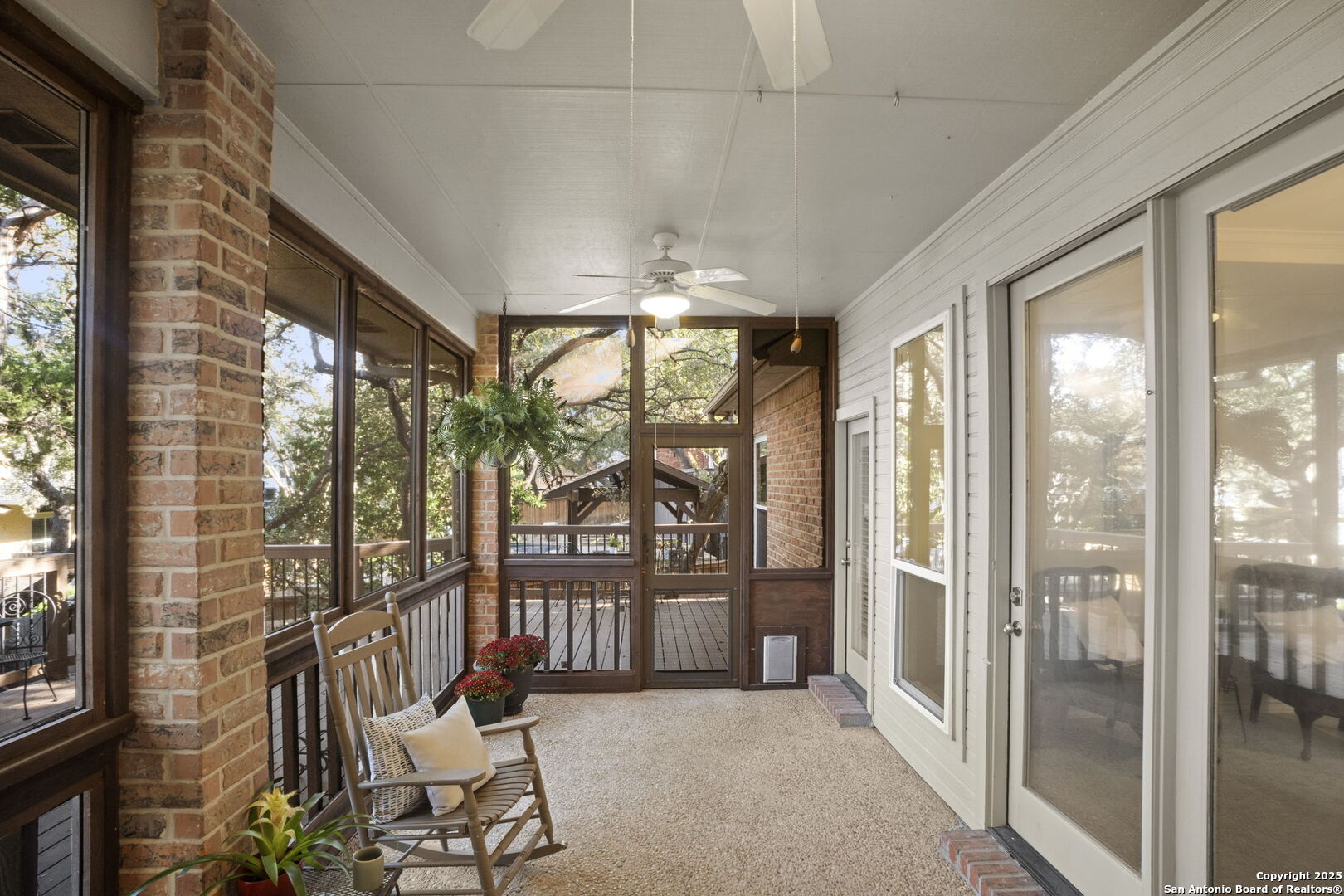 Screened in back patio