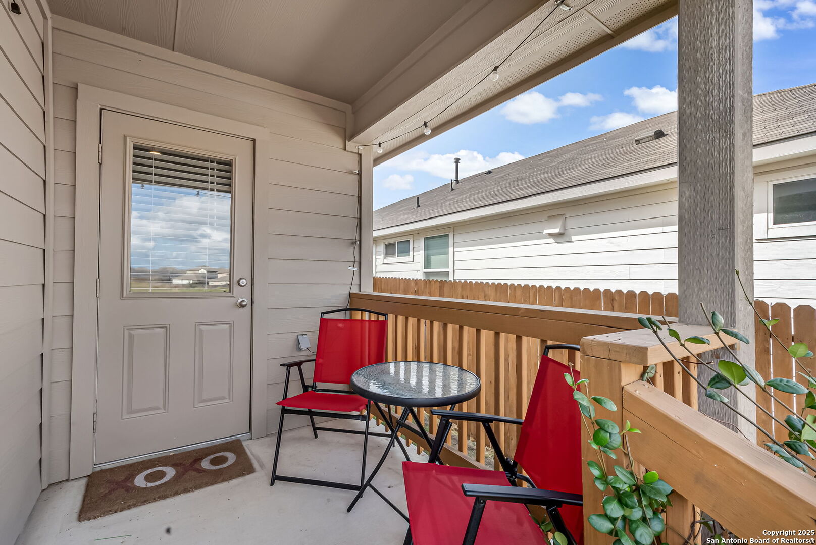 Enjoy morning coffee on your private covered patio