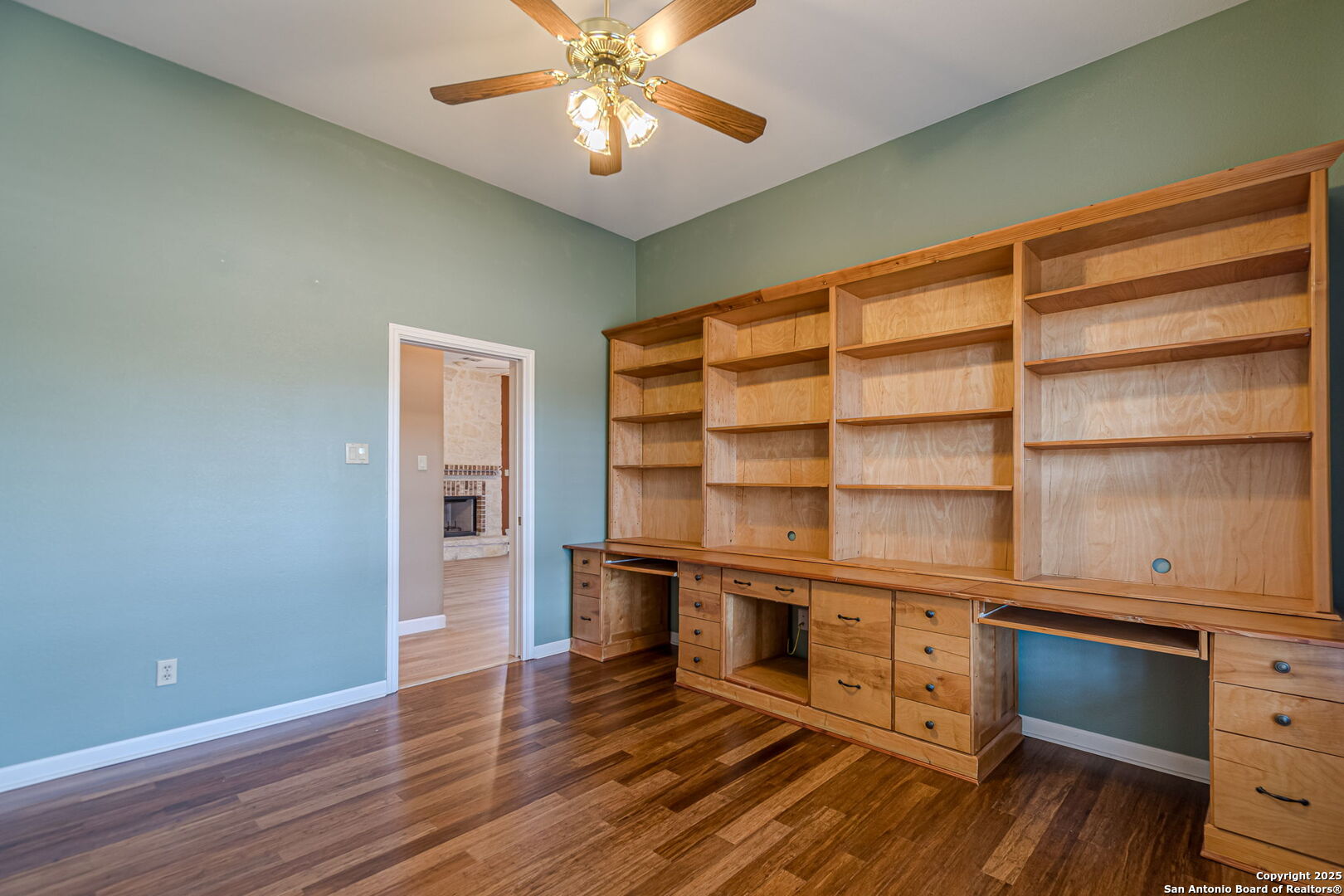 4th bedroom used as office with built-ins