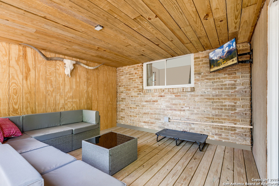 Custom tongue in groove wood roof