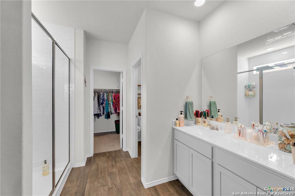 Master bath with walk in closet