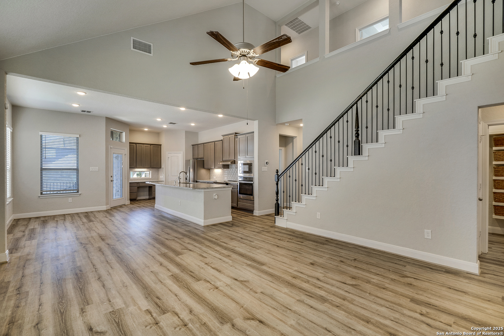 Stair detail and loft view