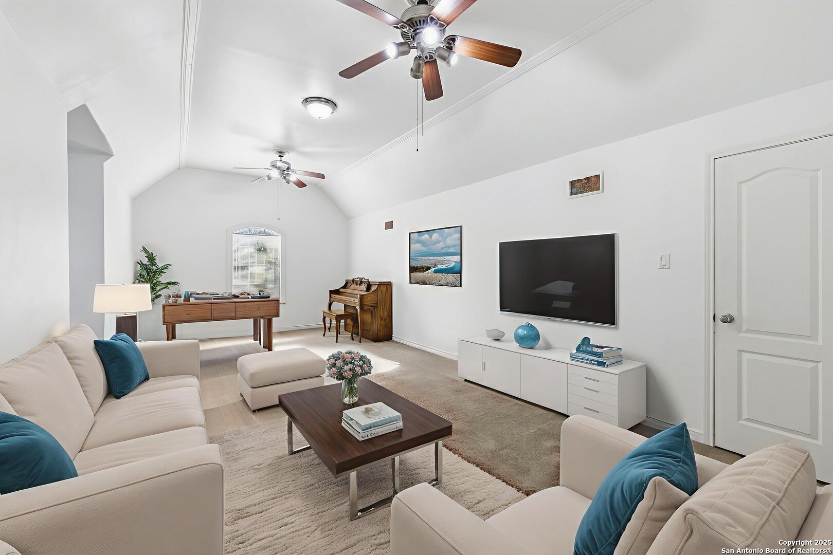 Virtually staged game room