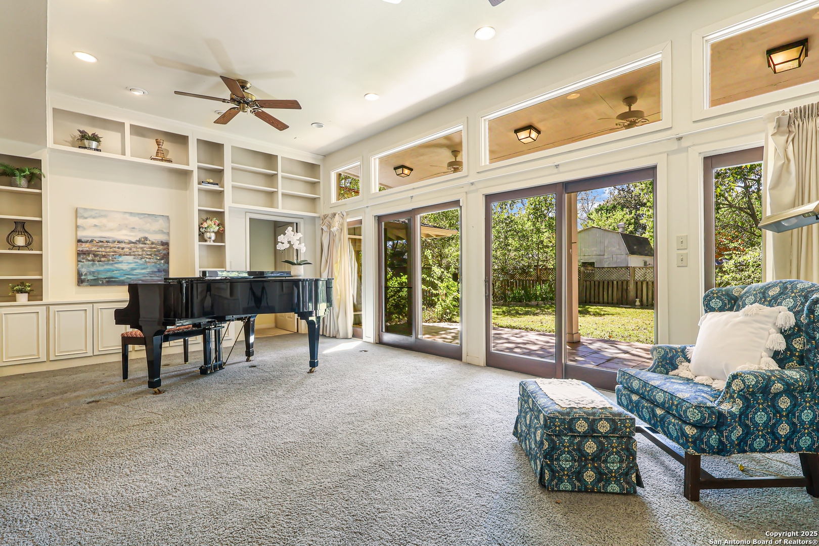 Family Room with lots of light pouring in!
