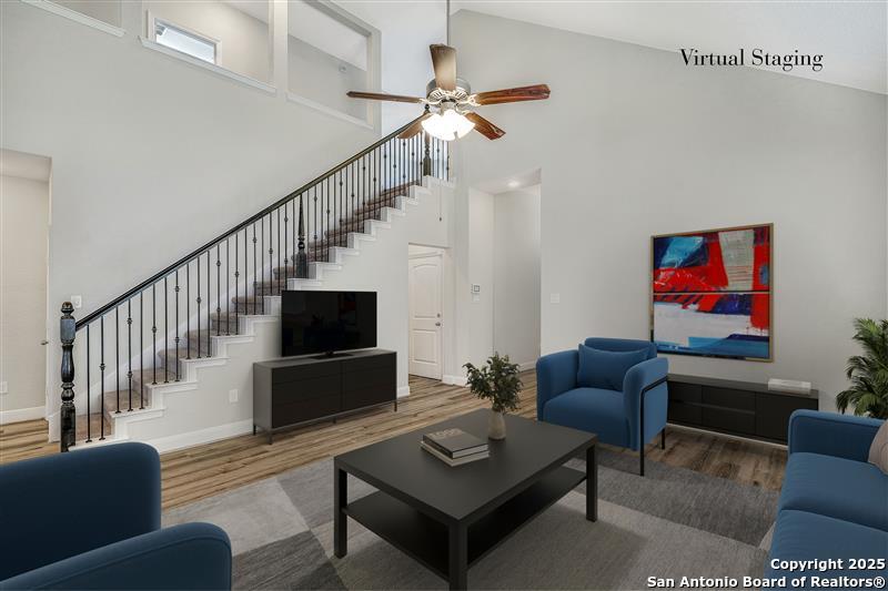Virtual staging of the living room