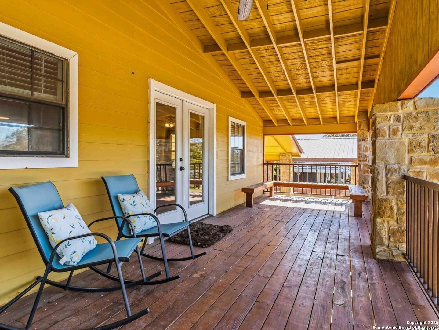 Beautiful covered deck to relax on & enjoy.