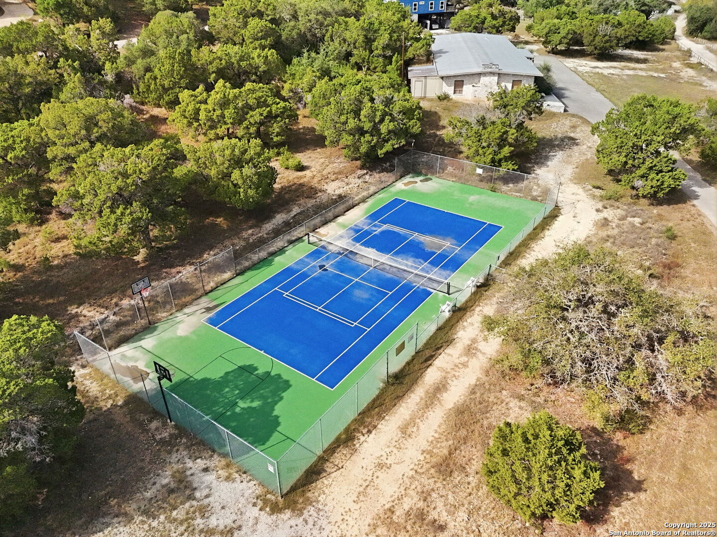 Neighborhood pickle ball court and club house