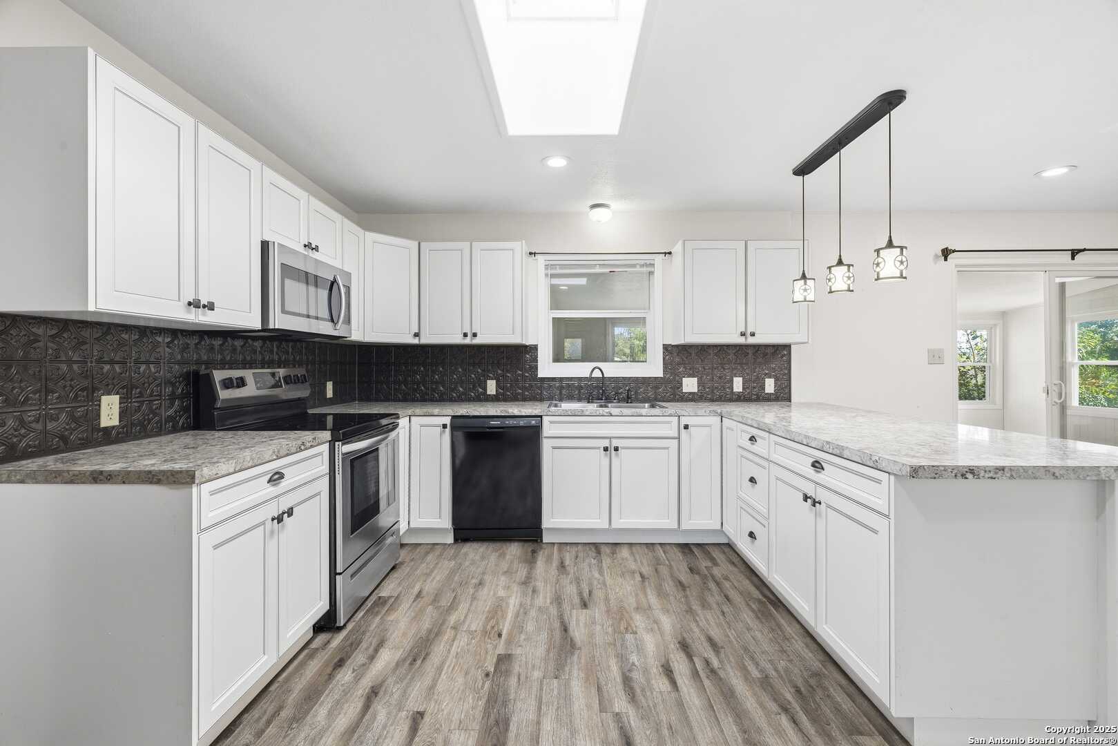 Good storage and work space with skylight