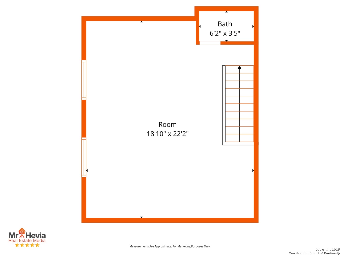 Upstairs bonus room with 1/2 bath