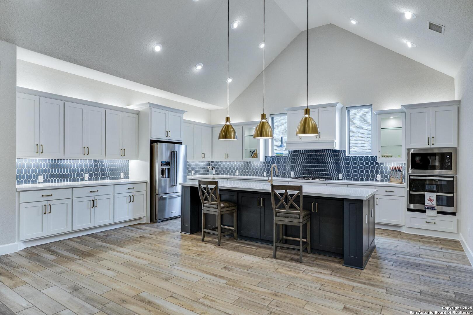 Ample cabinets for storage