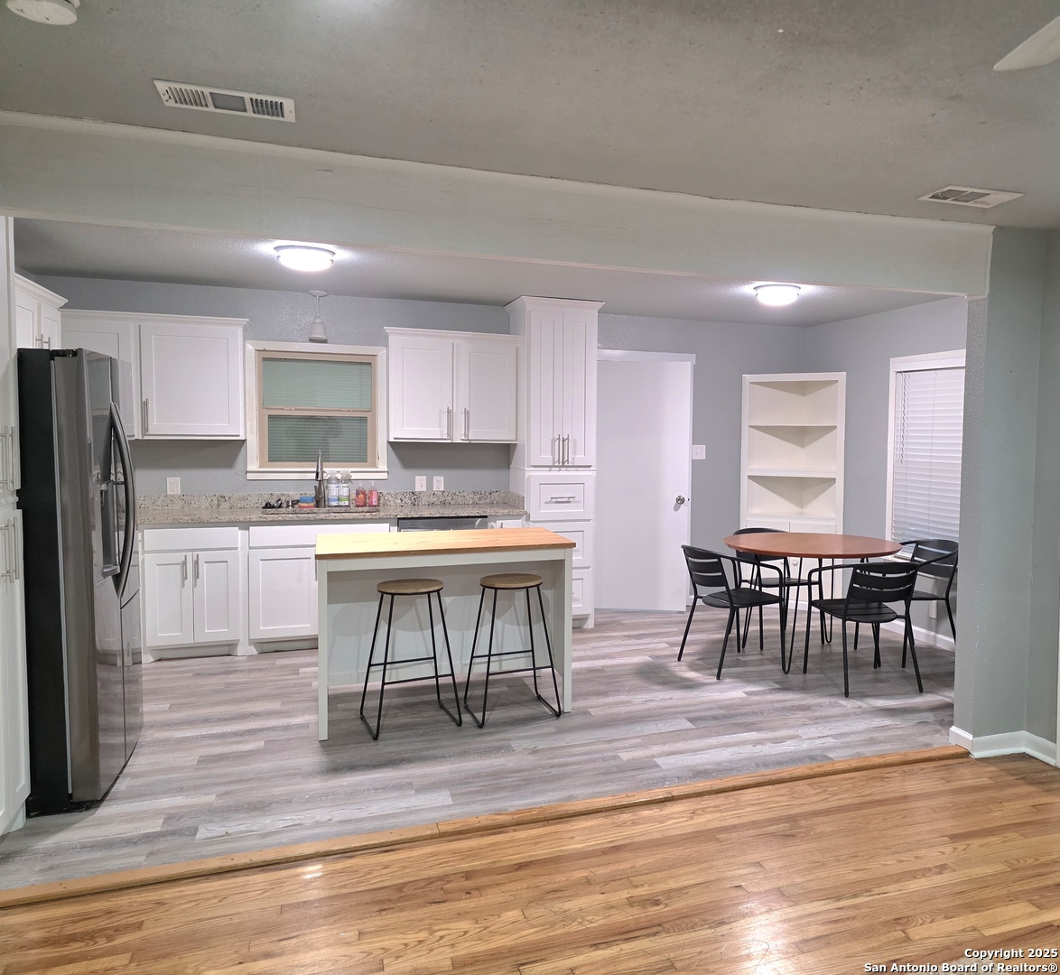 Kitchen with adjacent dining area