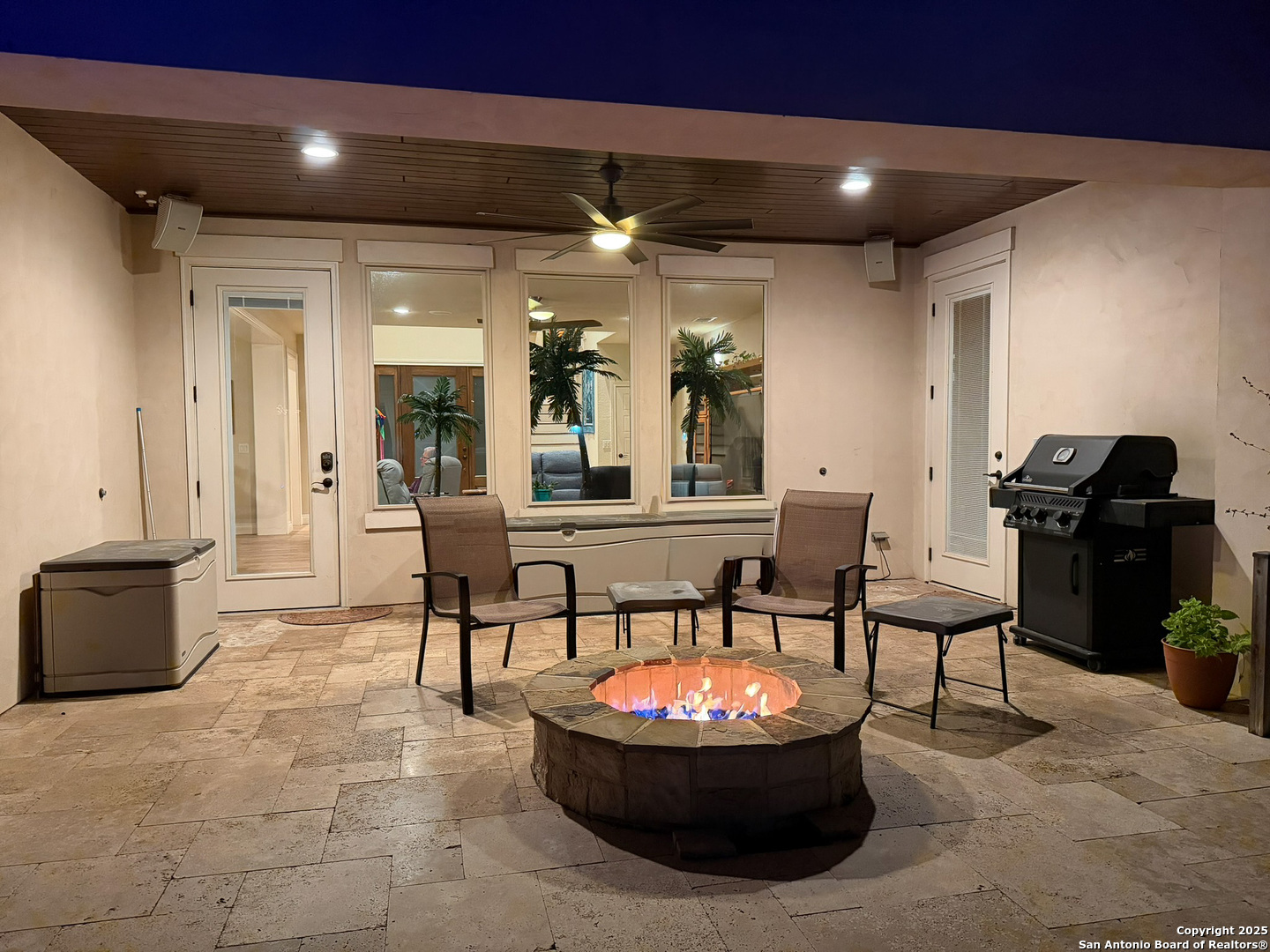 Natural Gas Firepit overlooking runway