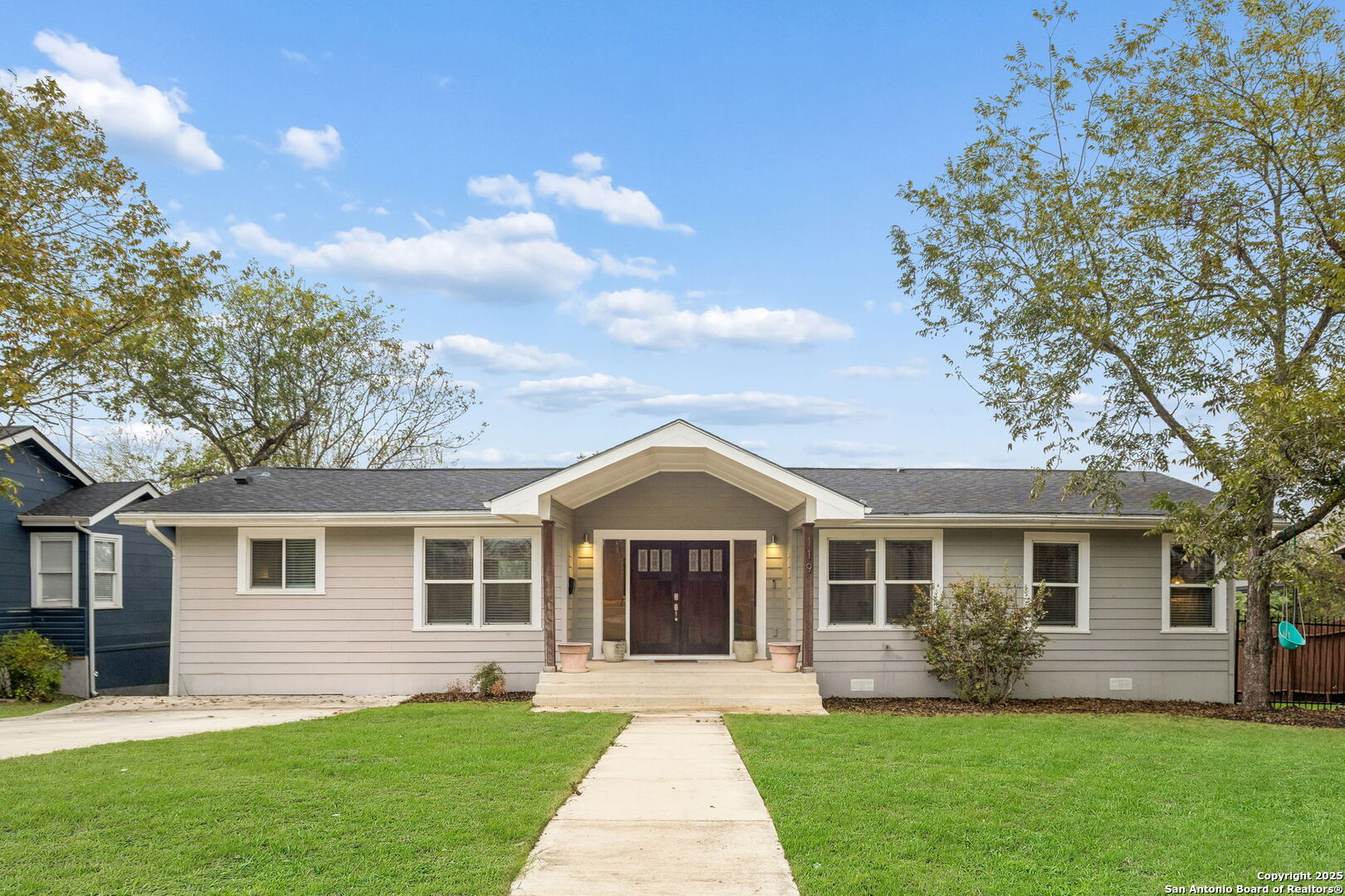 In Terrell Heights is where you will find this handsome, fully updated 4-bedroom, 3-bath contemporary ranch in sought-after AHISD. This 2,260 +/- square foot, one-story home features an open floor plan with large great room perfect for living and dining, an expansive and private primary suite with private deck alongside three ample-sized, additional bedrooms.  There's a chef's kitchen with quartz countertops, gas cooking and new appliances, remodeled baths with high-end finishes, a dedicated, interior laundry room and two decks overlooking the home's large and tranquil backyard with mature trees.  A chic, neutral color palette, modern lighting and fixtures and hardwood flooring frame the living areas, with designer tile in kitchen and baths.  Off the living and dining areas, sliding doors open to a well-maintained tiered deck patio perfect for outdoor living and grilling.  Storage abounds in this charmer and the home truly is move-in ready with newer electrical and plumbing, A/C, siding and roof.  Schedule your showing today.