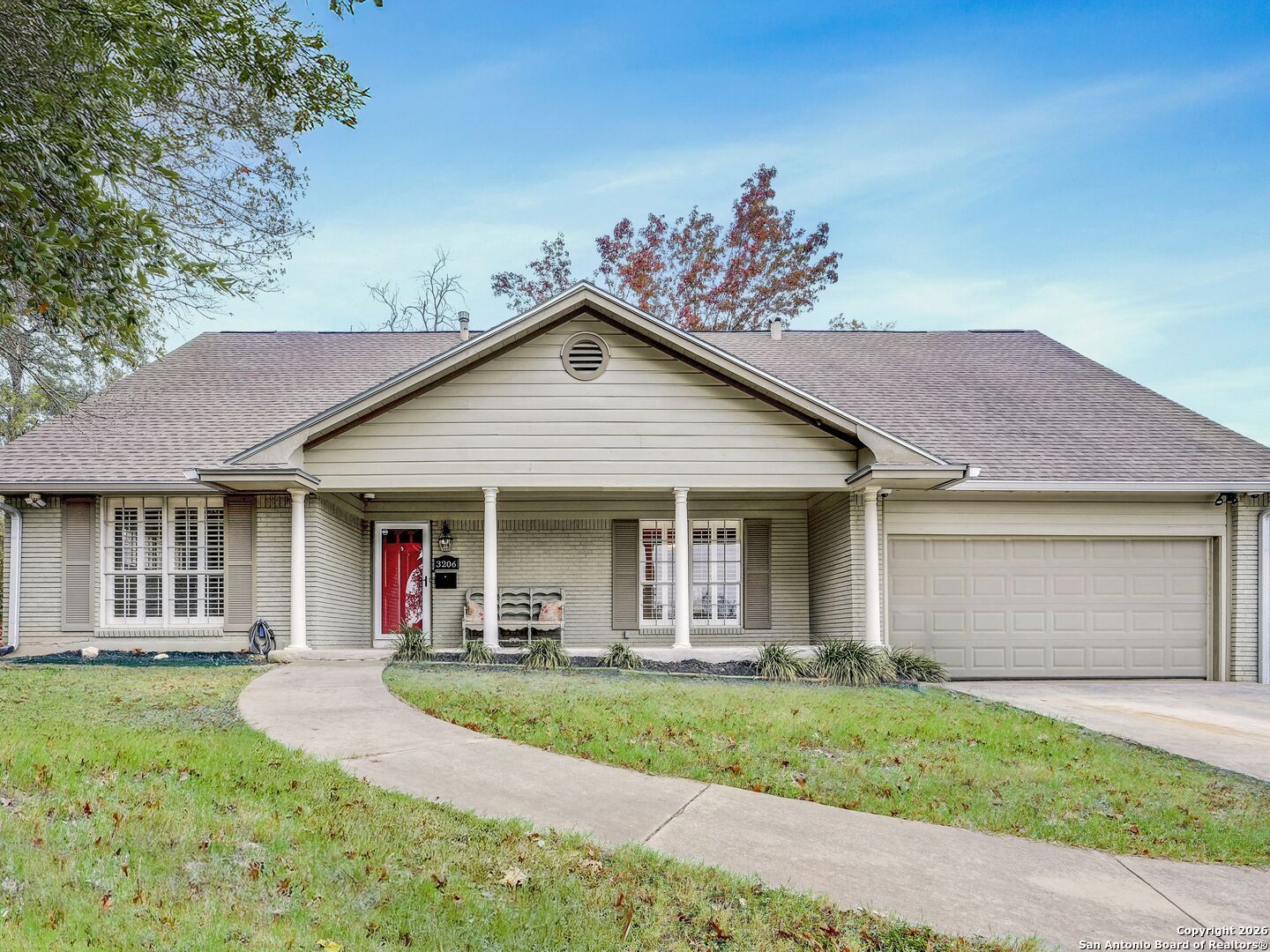 Located in the established Northwood neighborhood, this well-maintained home sits on an oversized 0.32-acre lot shaded by a beautiful mature oak. Inside, the layout offers a balance of classic charm and comfortable living, with hardwood floors, generous room sizes, and excellent natural light throughout. The main living areas are designed for both everyday life and entertaining, featuring a spacious living room, formal dining area, and a separate family room anchored by a brick fireplace. The kitchen has been thoughtfully updated with granite countertops, stainless steel appliances, custom cabinetry, and ample storage. The primary suite is conveniently located on the main level and includes multiple closets and a large, updated bathroom with an oversized walk-in shower. Upstairs, three additional bedrooms provide plenty of space, hardwood floors, and natural light. A large walk-in attic offers valuable storage or future expansion potential. The expansive backyard and patio create a great setting for outdoor gatherings or quiet evenings at home. Ideally positioned near Northwood favorites, major highways, the Quarry, and the airport, this home offers the space, character, and location that make Northwood such a desirable place to live.