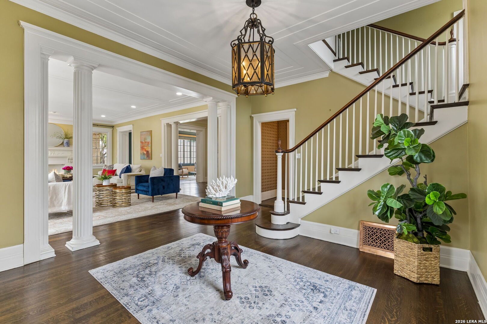 Crafted by noted architect Atlee B. Ayres, 228 W Mulberry is situated on a prominent corner lot in the Monte Vista Historic District of San Antonio. Originally built in 1917, this historic residence offers over 5,100 square feet of refined living space, where architectural integrity has been thoughtfully maintained alongside select modern updates. The home's floorplan is designed for both everyday living and entertaining, featuring generously scaled rooms, approximately 10-foot ceilings, and a seamless flow between interior and outdoor spaces. French doors open onto wraparound patios, creating multiple areas for gathering and extending the living experience outdoors. Upstairs balconies provide additional vantage points and outdoor access, further enhancing the home's design and functionality. Original architectural elements remain intact and are complemented by updates over time, offering a balance of historic character and modern livability. The property features a limestone exterior, mature trees, and multiple covered outdoor living areas, along with a detached two-story guest house of approximately 1,100 square feet. The guest house is permitted for short-term rental use; buyer to verify current city regulations, permitting, and any future compliance requirements. Located in a well-established central San Antonio neighborhood, the property offers convenient access to Downtown, the Pearl, the San Antonio Zoo, and San Antonio International Airport, as well as nearby dining and coffee destinations including Capparelli's on Main, Barbaro, La Fonda on Main, and Merit Coffee. Nearby schools shown in public real estate data include St. Anthony Catholic School, San Antonio Academy, and Keystone School; buyers should independently verify school options, attendance eligibility, and distances. This is a rare opportunity to own a property attributed to Atlee B. Ayres, combining architectural significance, flexible living space, and a sought-after Monte Vista location. All information to be verified by buyer.