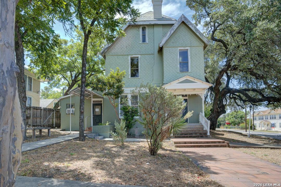 Corner lot office building in Monte Vista, one of San Antonio's established historic districts, just minutes from The Pearl, San Antonio College, Trinity University, and Downtown. Three story building retains much of its original character, including a wood staircase and period trim. The existing layout includes a reception area, multiple private offices, and support spaces. Zoned C 2 with 12 on site parking spaces and access from both San Pedro Ave and W Craig Place. San Pedro Ave sees an estimated 17,000+ vehicles per day, with convenient access to US 281, I 10, and I 35.  The interior needs updating, creating a value add opportunity for an office, medical, counseling, or professional services user. Located within the Monte Vista Historic District. Listing may incorporate floorplan and virtual furnishings to help visualize its potential. Property is being sold in "as-is condition", dimensions and information are approximate and buyer/representation responsibility to verify.