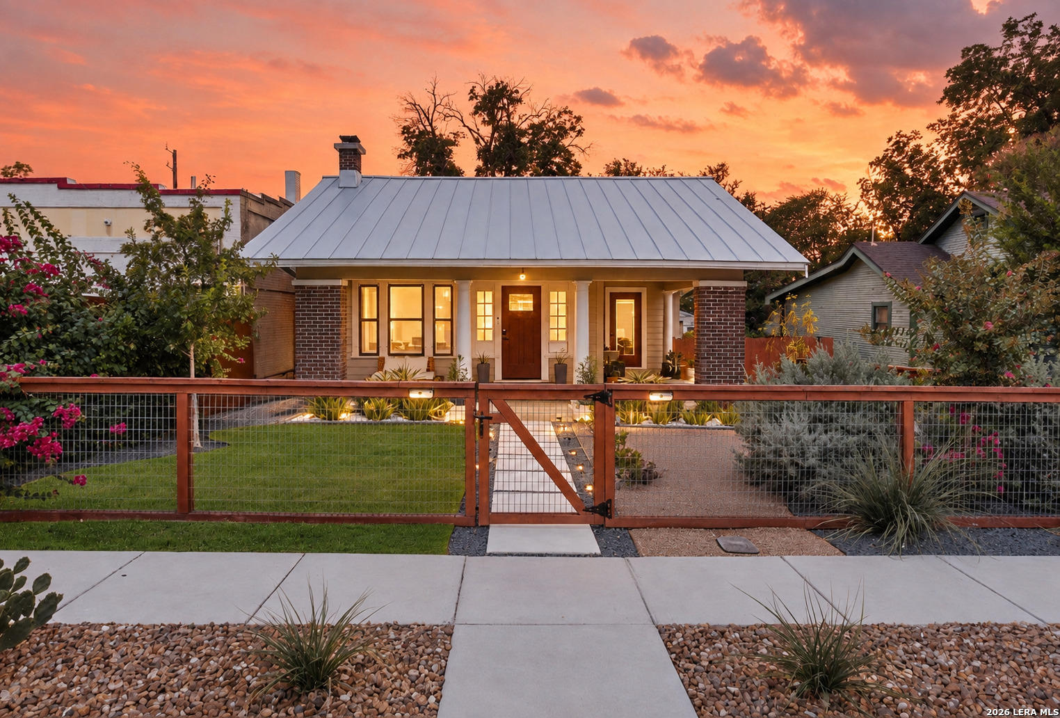 OPEN HOUSE - Sun. 9/27, 1-3 PM... Built in 1939 and extensively renovated in 2024 by CR Stone Construction, this single-story Craftsman seamlessly blends classic Beacon Hill character with the comfort of modern systems and quality construction. Every inch of the home and property has been thoughtfully updated, including a metal roof, foundation work, electrical, plumbing, sewer line, HVAC, tankless gas water heater, Level 5 walls, restored windows, and gorgeous wood floors.    The newly designed kitchen offers plenty of space for cooking and entertaining, with quartz countertops, custom cabinetry, gas cooktop, convection oven, built-in microwave, and a large island. The spacious dining room features beautiful Craftsman-style crown molding and a built-in hutch with glass-front cabinets. With three bedrooms and three full baths, the home offers a private primary suite and a secondary bedroom with an en-suite bath and walk-in closet, perfect for a second primary or guest suite.    Outside, xeriscaping, turf, a cowboy pool, fully fenced yard, and open-sided garage create easy spaces for entertaining. This truly turnkey home is just minutes from the Blanco-Fulton roundabout, with vintage shopping and neighborhood gems like Beacon Hill Deli, Bright Coffee, and Copper Rose Wine. Beacon Hill's 3.5-acre linear park features paths, trails, and playgrounds as it winds through the neighborhood and connects to the community garden. With the projects already done, all that's left is to settle in and enjoy the character, comfort, and neighborhood lifestyle that make this home so special.