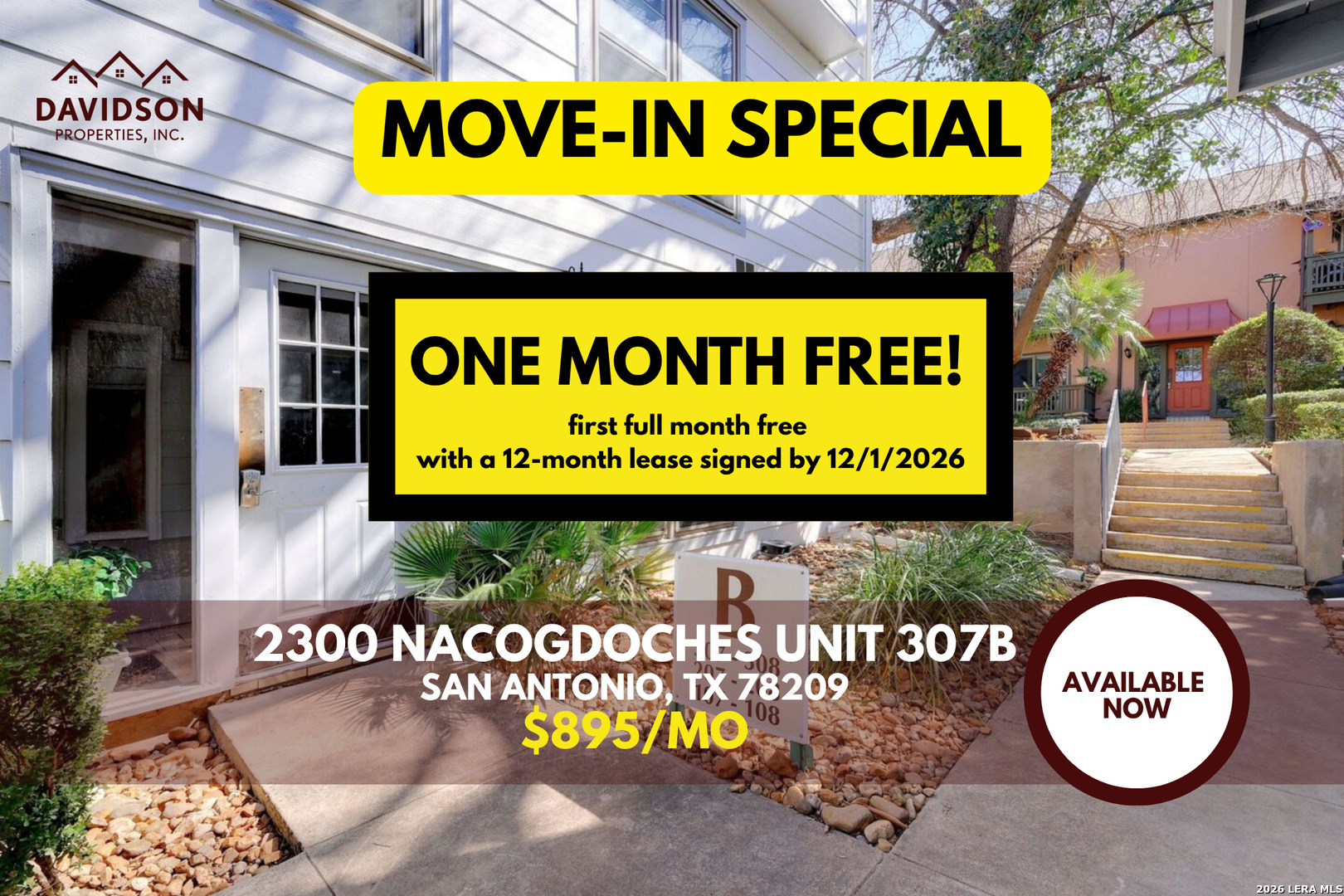 Property photo for 2300 Nacogdoches Unit 307B, #307B, San Antonio, TX