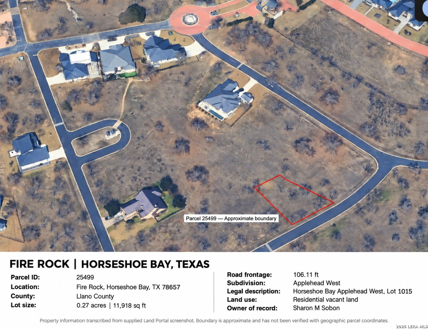 TBD Fire Rock, Horseshoe Bay, TX 78657
