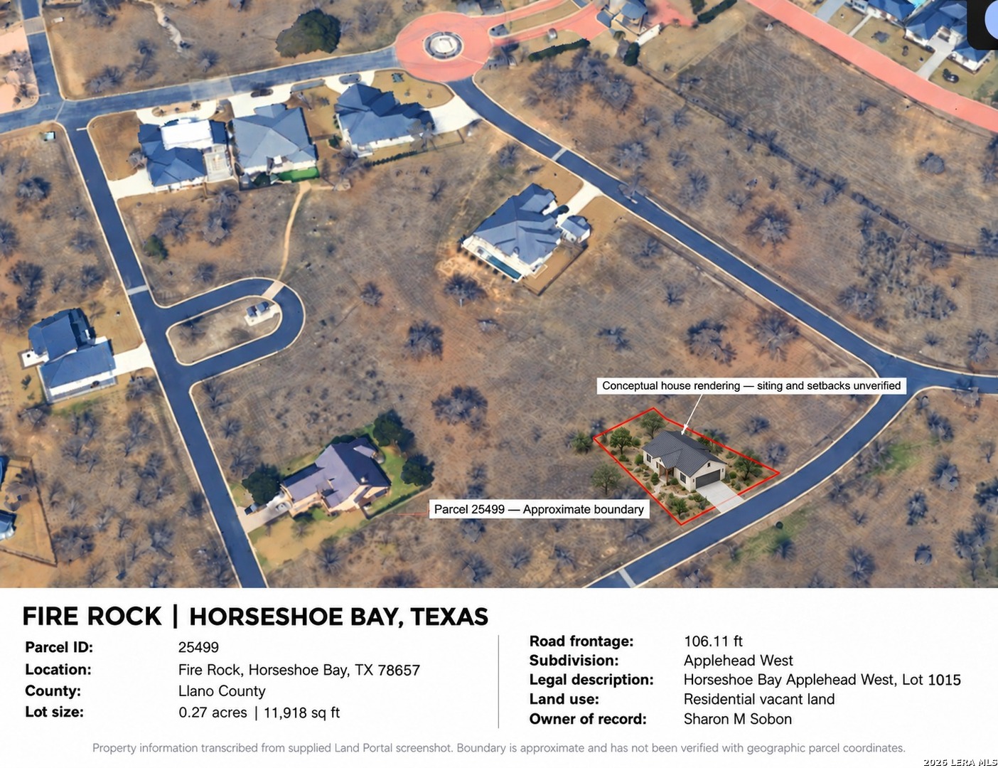 TBD Fire Rock, Horseshoe Bay, TX 78657