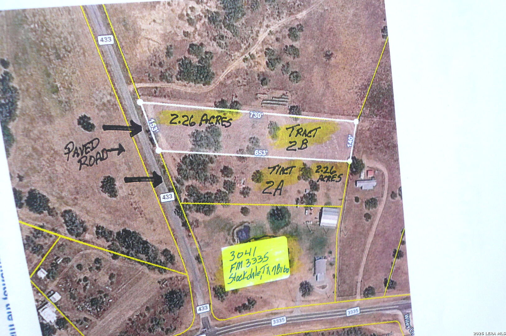 2.26 ACRES (TRACT 2A) FM 3335, Stockdale, TX 78160