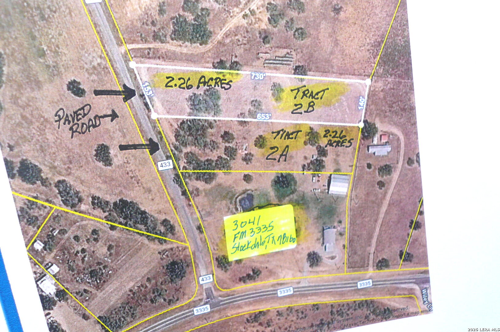 2.26 ACRES (TRACT 2A) FM 3335, Stockdale, TX 78160