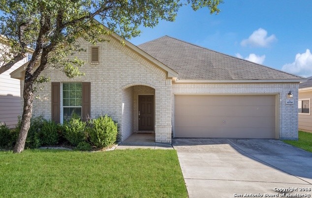 Tenant occupied. Showings on weekends only. Amazing single-story home! Great floorplan! The school bus stop to highly desirable NEISD schools is just a few steps from the front door! You'll find a spacious living area & kitchen w/ stainless appliances. High-grade laminate or tile thru-out except for carpet in the bedrooms. Master bath has a double vanity & garden tub. Large backyard & covered patio is perfect for entertaining! H20 softener included! Great neighborhood w/ community pool, playground, & sports
